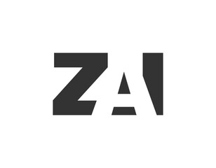 Obraz premium ZAI logo design. Initial letter Z A I bold font style for tech startups, consulting, corporate branding. Creative company name, headlines typography identity, trendy logotype.