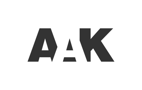 AAK logo design. Initial letter A A K bold font style for tech startups, consulting, corporate branding. Creative company name, headlines typography identity, trendy logotype.