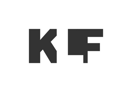 KLF logo design. Initial letter K L F bold font style for tech startups, consulting, corporate branding. Creative company name, headlines typography identity, trendy logotype.