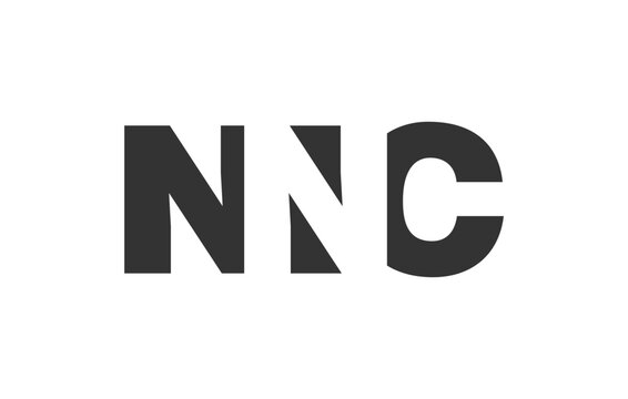 NNC logo design. Initial letter N N C bold font style for tech startups, consulting, corporate branding. Creative company name, headlines typography identity, trendy logotype.