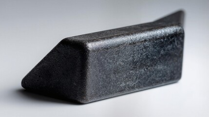 Closeup of a wedge doorstop, clean composition ample negative space