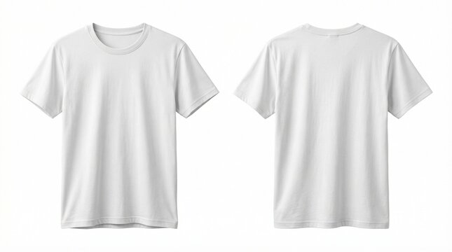 mockup white t shirt regular fit with colar