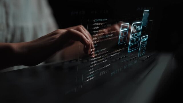 UI UX mockup showing application layout, structure, and code interface. UI design defines user flow, UI design improves clarity, UI design enhances experience, and UX design supports logic. Marrow