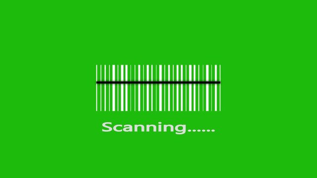 Bar code code scanning animation. Scanning barcode with laser beam motion graphics. Retail label barcode scanning video. barcode being scanning video footage. 4k video,.....,,