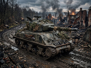 Obraz premium Sherman tank