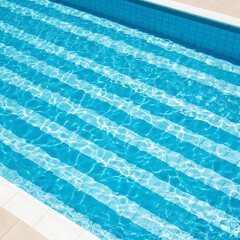 Naklejka premium Underwater Striped Pool Steps