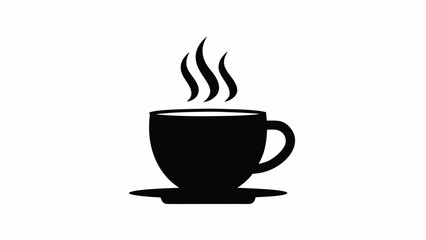Obraz premium Steaming hot coffee cup icon in modern design
