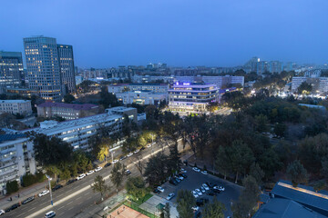 タシケント市内の夜景