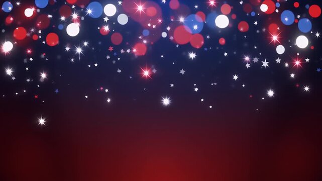 Vibrant dynamic background with colorful bokeh lights and stars