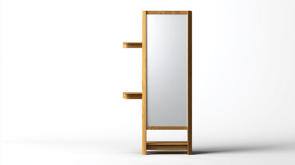 wooden shelves with books