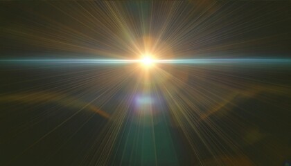 3d rendering sunlight special lens flare light effect