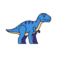 Naklejka premium T-Rex flat vector illustration isolated on white background. Modern minimal dinosaur design perfect for kids themes, education, prehistoric concepts, branding, and commercial projects.