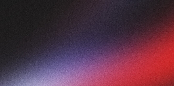 Abstract red blue blurred gradient background with dark glow smooth light fade grainy texture backdrop for modern digital design.