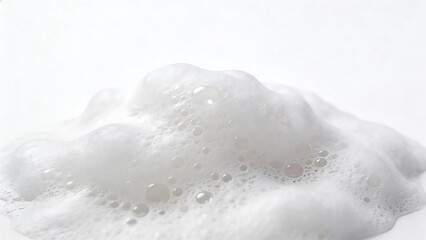 Fototapeta premium Foam bubbles on white surface