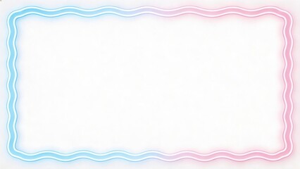 Neon frame with blue and pink border