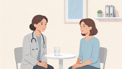 Fototapeta premium Doctor consulting patient in office