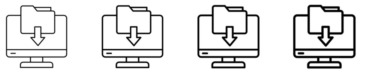 Archive Icon Set Different Style Collection