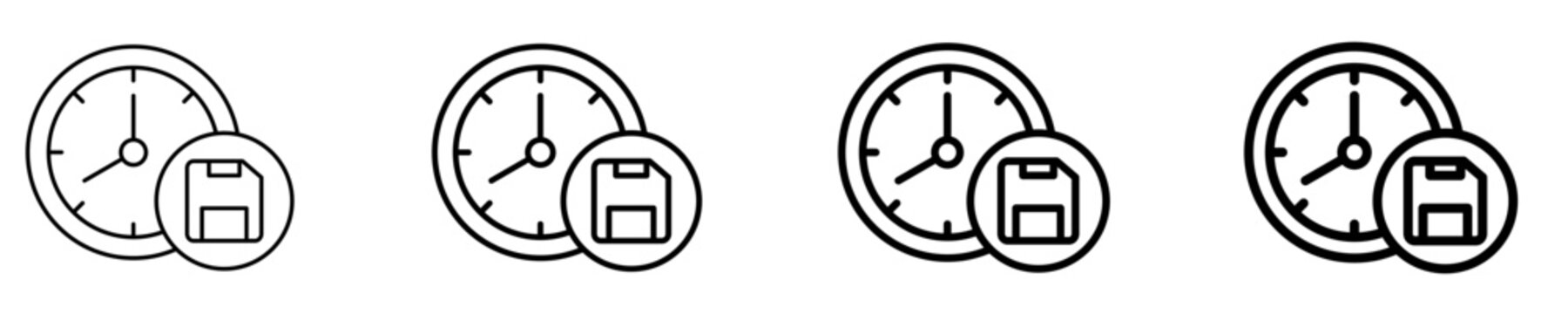 Time Icon Set Different Style Collection