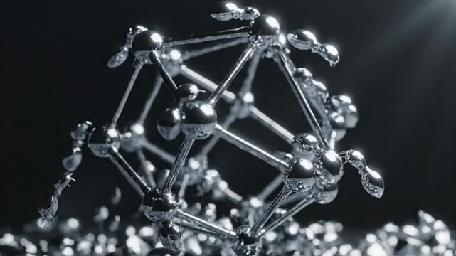 Microscopic nanobots assembling complex molecular structures