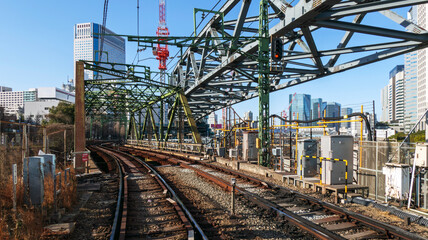 鉄橋の新設工事