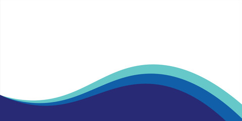 Minimalist blue and cyan wavy background with a clean white top. Professional corporate design suitable for business headers, technology presentations, and sea or water themed web layouts.eps 10
