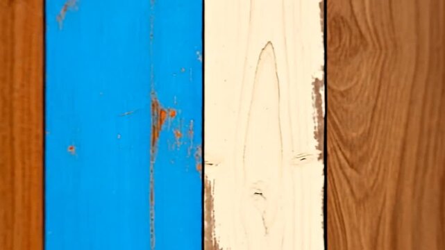 Rustic Palette: A close-up view reveals a vibrant array of aged wooden planks, each boasting unique textures and colors, creating a captivating visual symphony of natural artistry.