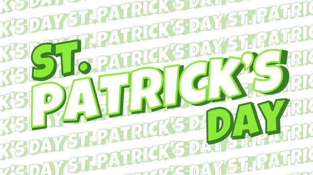St. Patrick's Day background illustration animation