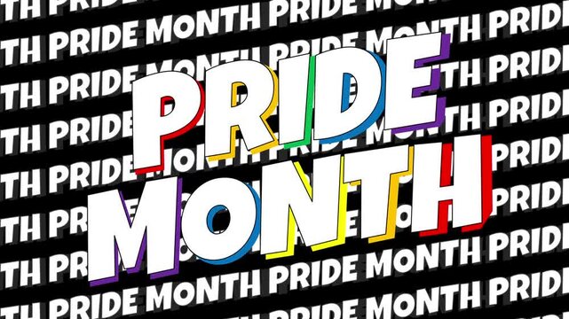 rainbow colorful Pride month background illustration animation