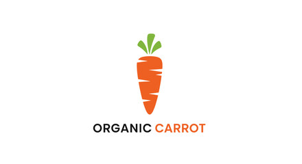 Orange Carrot Logo Design Element.