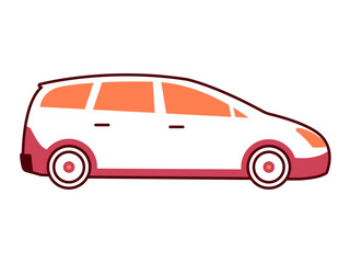 Multi purpose vehicle icon. Modern transportation icon design. Simple filled and outline style. Vector icon.
