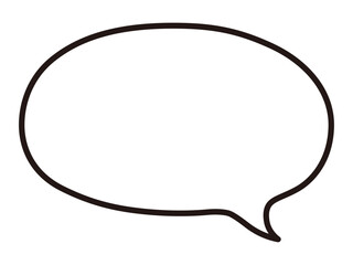 シンプルな吹き出しのベクターイラスト。単品、フレーム、枠、ふきだし