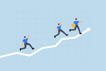 FOMO, greedy businessman chases after individuals who become wealthy through cryptocurrency trading