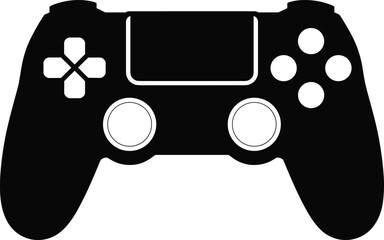 Game controller icon, gaming joystick symbol isolated on white background for video games, entertainment, console play, esports, digital technology design © Champa