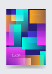 Fototapeta premium Creative abstract background with overlapping transparent vibrant color blocks and subtle gradients perfect for digital posters and business presentations