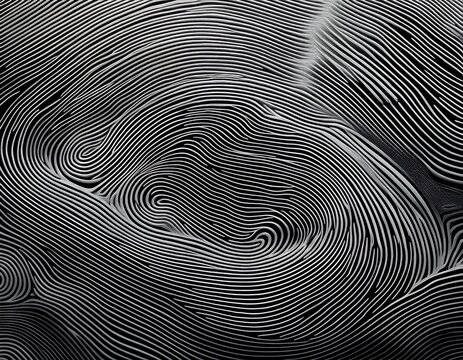 abstract fingerprint pattern background of finger print lines fingerprint pattern of organic irregular cells on black white background
