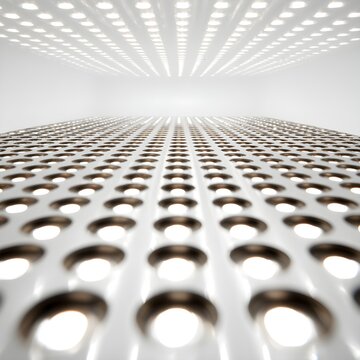 Precision Recessed Stage Floor Lighting Warm White LEDs Theater Design Minimal Architecture Detail Render Concept