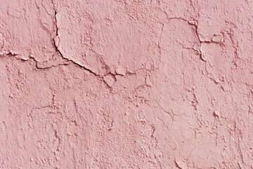 Obraz premium Textured cracked pink wall background, close-up image.