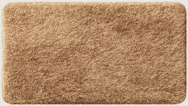 Close up shot of brown fluffy rug texture