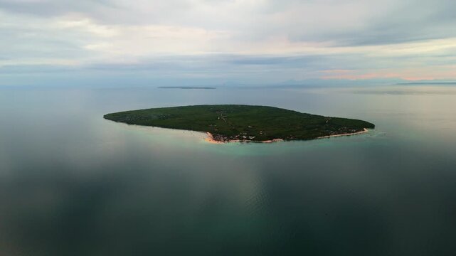 Bantayan, Philippines  Aerial View of Virgin Island (Silion) and Turquoise Sea