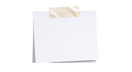 White Paper Note with Tape