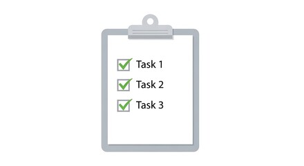 Clipboard with Checklist and Completed Tasks.