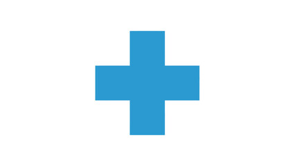 Obraz premium Blue Cross Medical Symbol Sign.