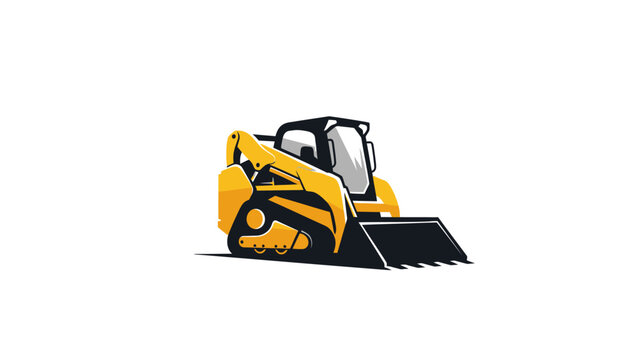 Yellow Skid Steer Loader Machine.