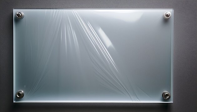 plexiglas sheet mounted on a wall