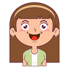 Obraz premium girl smile face cartoon cute