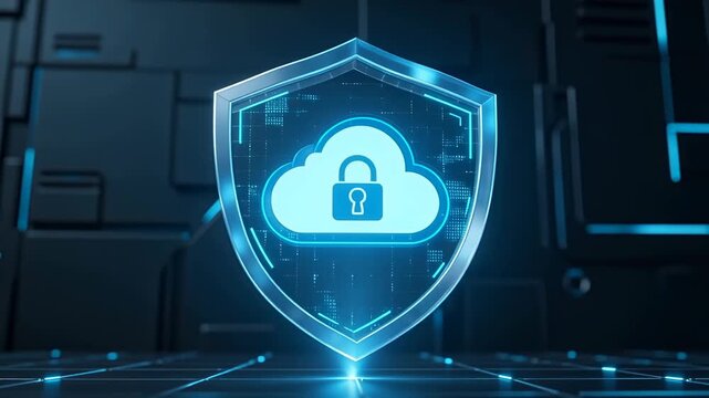 Enterprise risk prevention system with protected data vault, symbolizing governance, compliance, and proactive cybersecurity defense strategy.