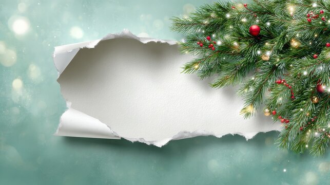 Celebration of cheer a cozy christmas scene with torn wrapping paper