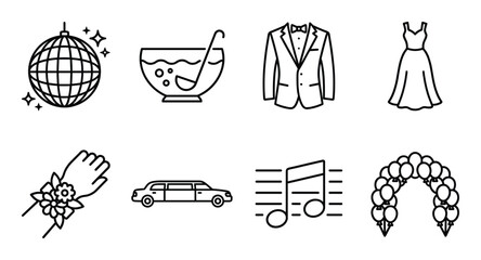 Disco ball with sparkle for prom invitation dance party and graduation celebration isolated © GoDesigner