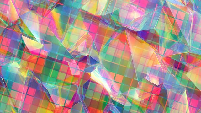 Abstract Tartan Moir&eacute; Pattern Shimmering Optical Motion in 4K