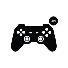 Black game controller with live notification gamepad © dipu